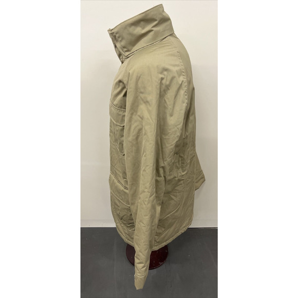 Vintage Woolrich Jacket Mens Large Long Beige Puffer Lined Parka Made in USA FS - Picture 4 of 10